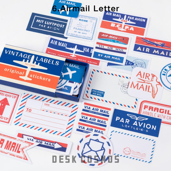 Matchbox Airmail Letter Stickers Vintage Post