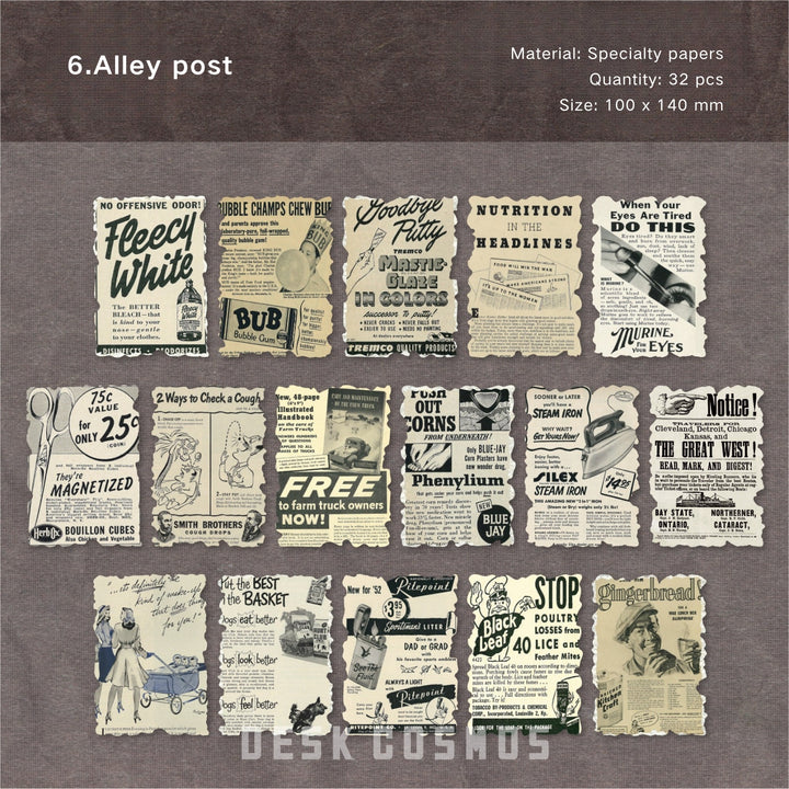 Paper memory series retro writing paper for junk journals