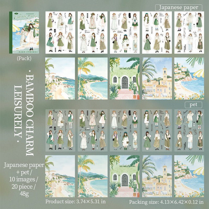 Pleasant Journey Bamboo Charm Leisure Stickers Nature Inspired