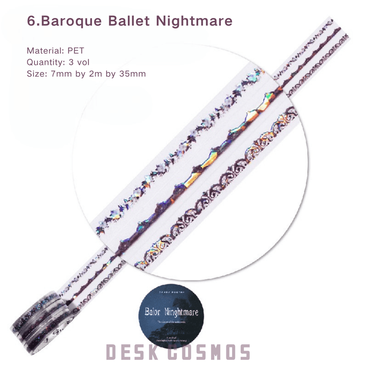 Shadow of the Underworld PET Tape For Planner Journaling Use