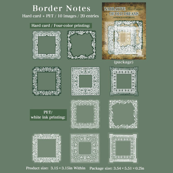Vintage Decorative Border Stickers - Desk Cosmos