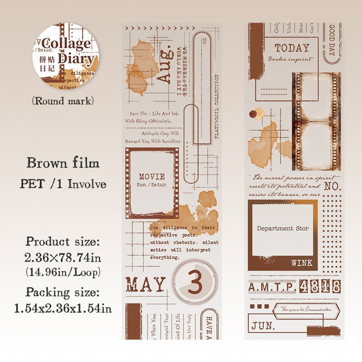 Collage Diary Style 01 PET Tape Border Film Aesthetic