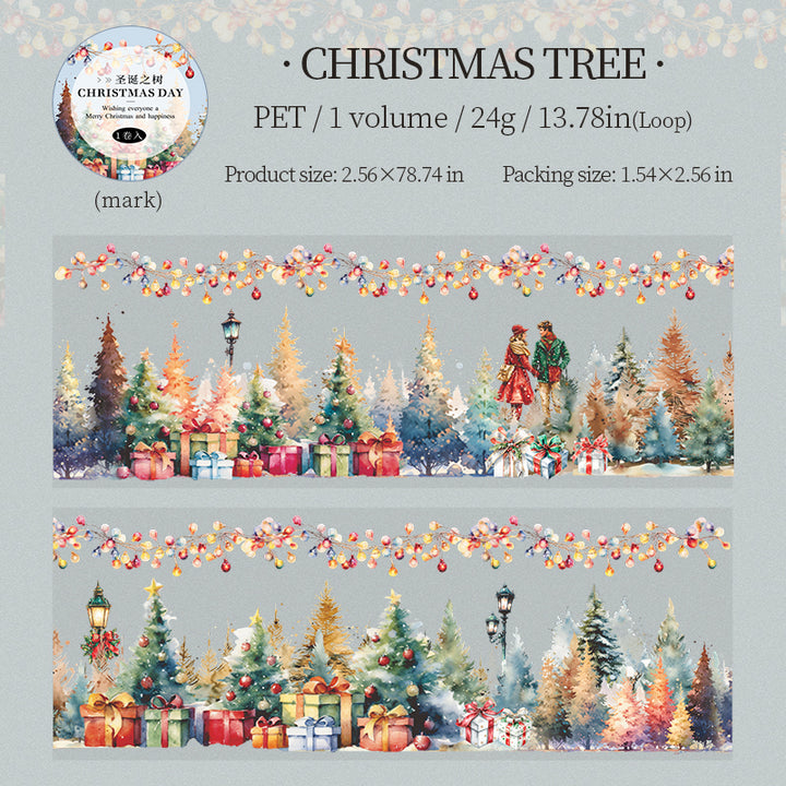 Christmas Day PET Tape Festive Scenery Suitable for Decoration