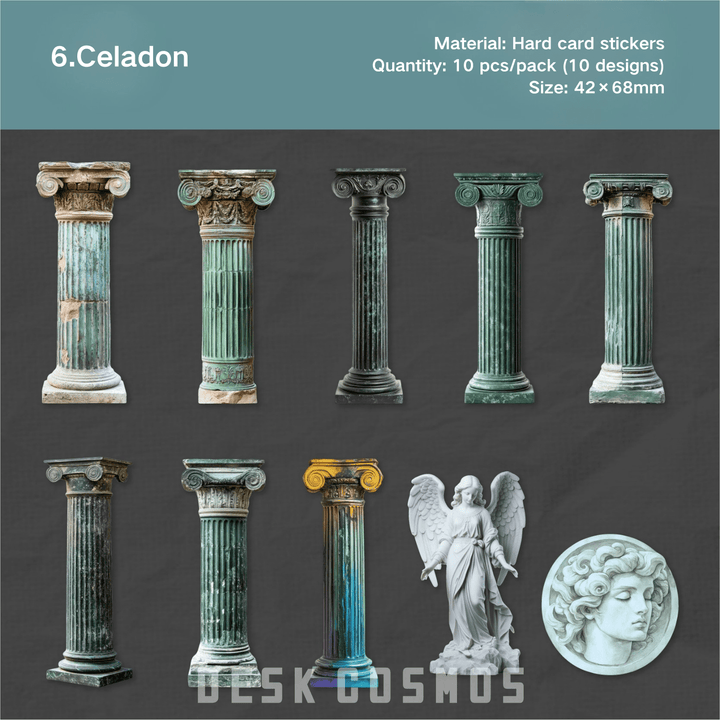 Classical Roman Column Stickers - Desk Cosmos