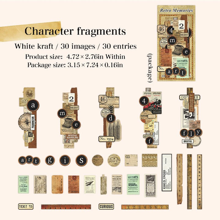 Vintage Stickers – Film, Insects, Frames, Butterflies, Stamps - Desk Cosmos