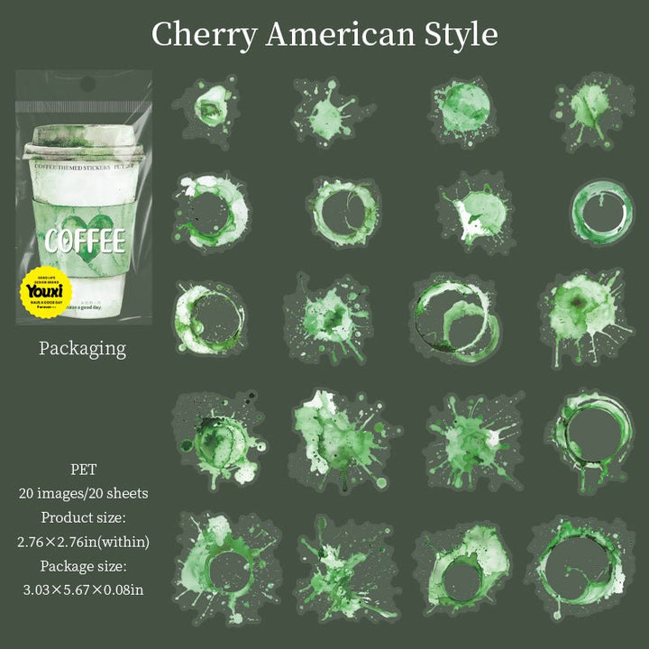 Color of Coffee PET Sticker Paper for Custom Journal Spreads