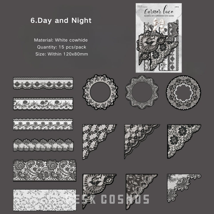 Corner Lace Daynight Dual Tone Lace Sticker Pack