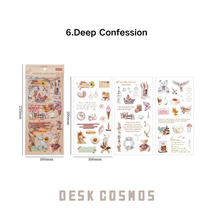Retro Stickers PVC Vintage Series Deep Confession Variant