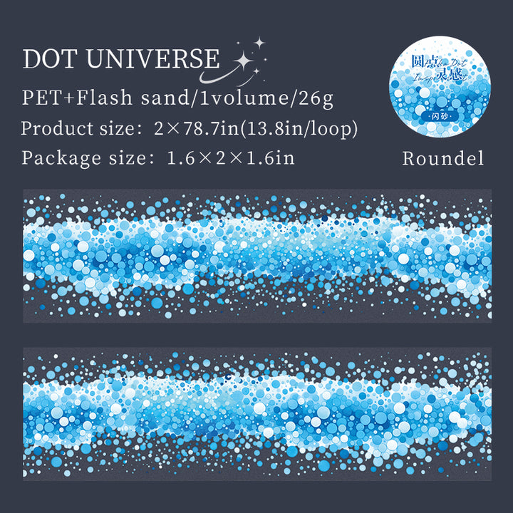 Watercolor PET Tape Dot Inspiration fresh style dot washi look