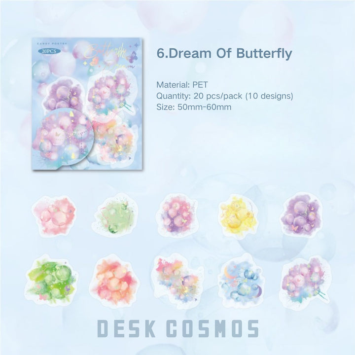 Flowing Light Dreamy PET Stickers For Stationery Collection