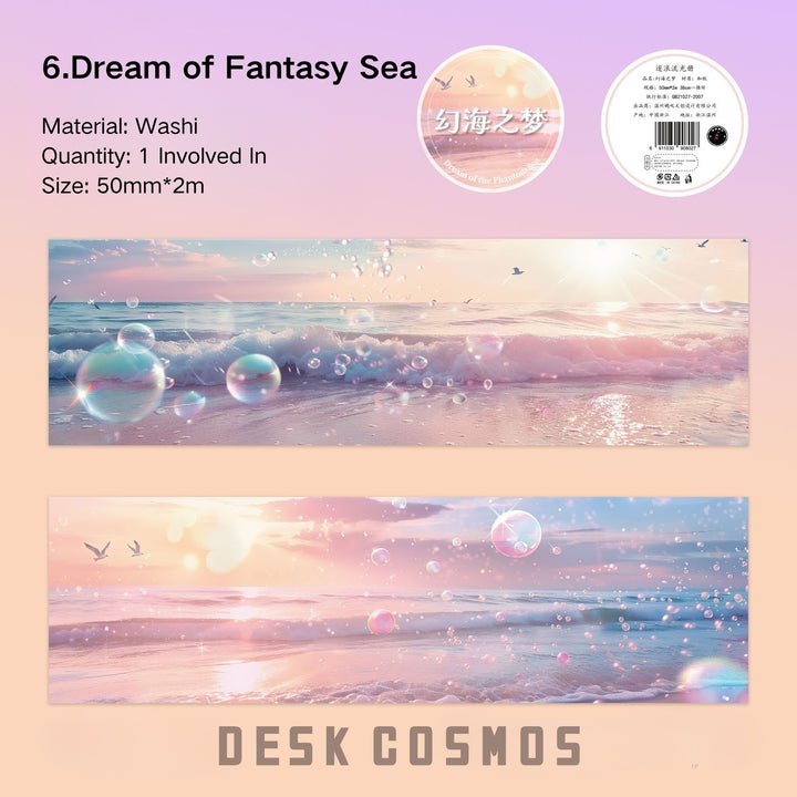 Fantasy Sea Waves PET Tape - Desk Cosmos