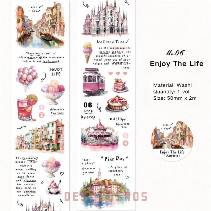 Vintage Washi Embrace The Sea Collage Supply