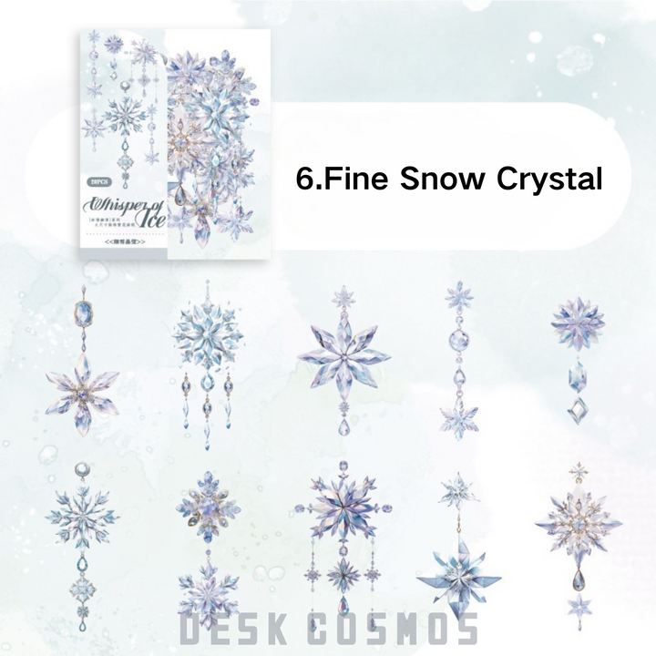 Ice Realm Whisper Series Fine Snow Crystal Snowflake Stickers