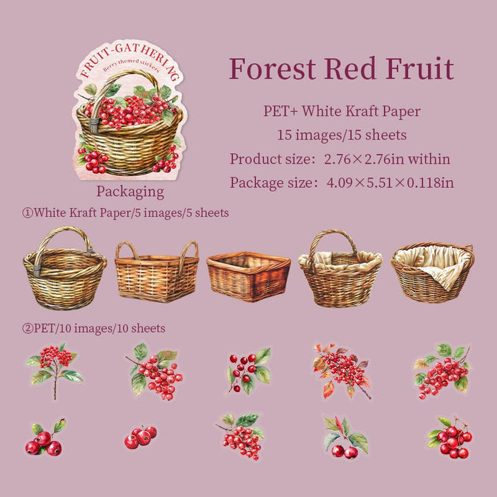 Fruit Harvest Double - Material Journal Stickers - Desk Cosmos