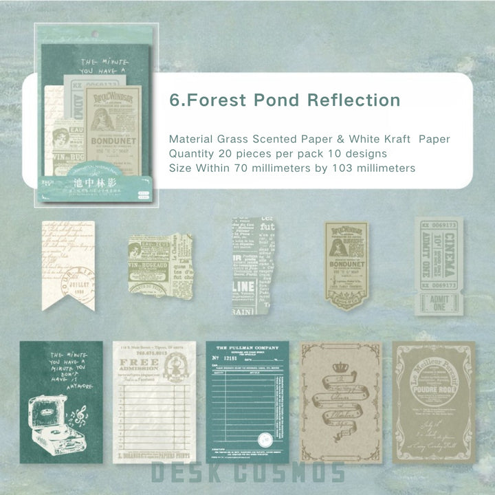Years Series Forest Pond Shadow Vintage Retro Craft Paper
