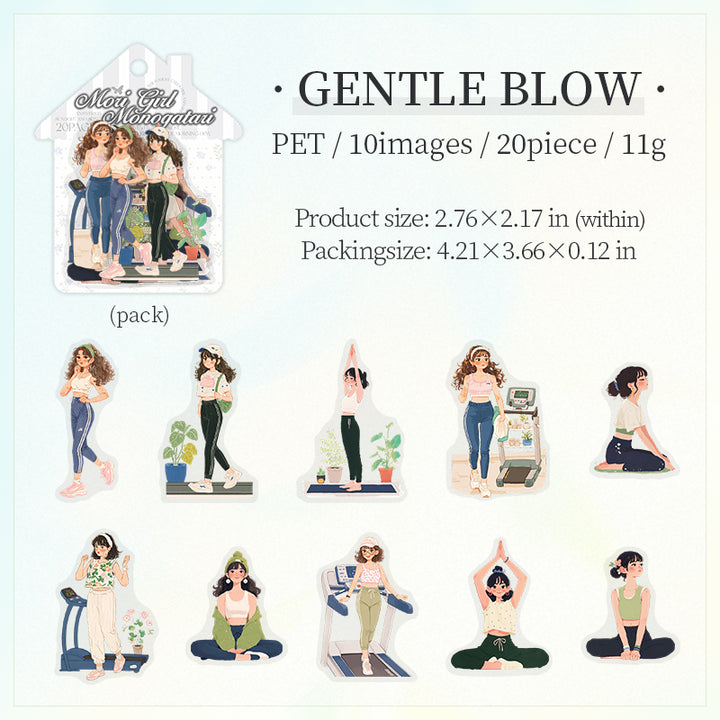Forest Girl PET Stickers Ideal for Daily Planners