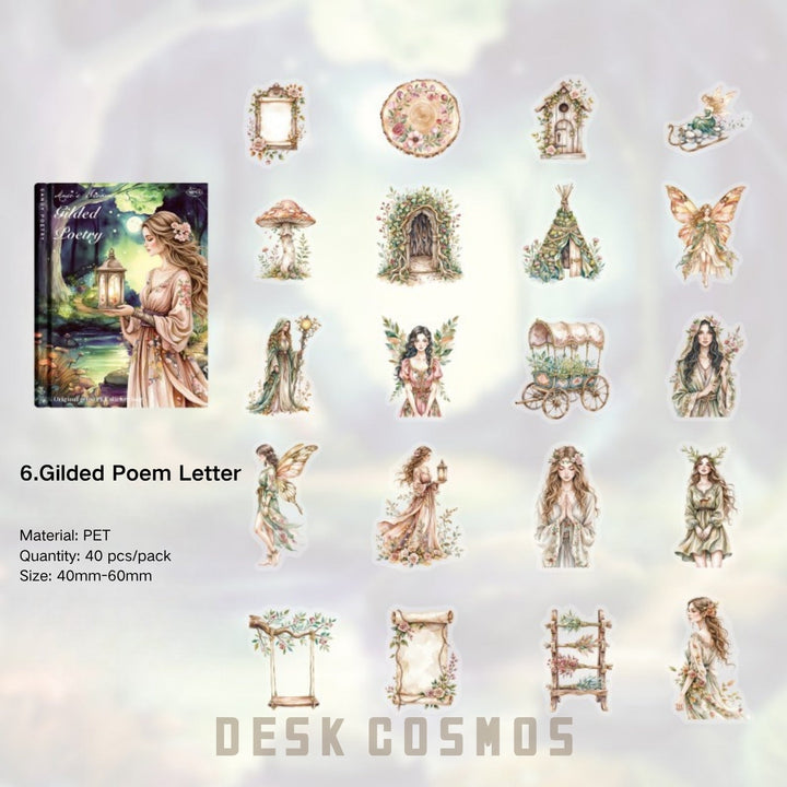 Fantasy Fairy Character PET Stickers - Desk Cosmos