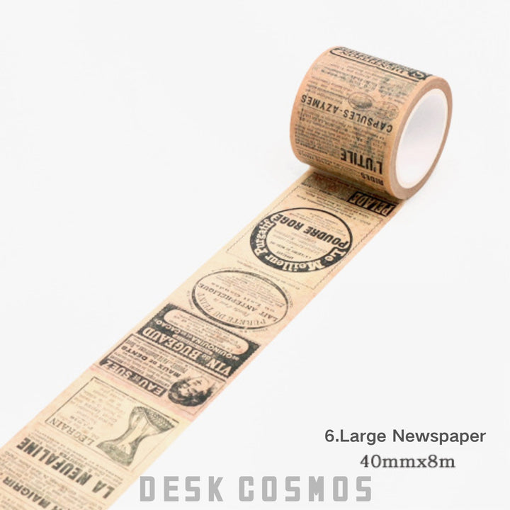 Vintage Washi Tape – Letters, Newspaper, Map, Tickets - Desk Cosmos