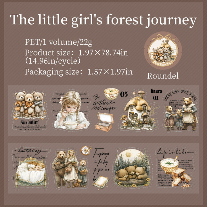 Dark Fairy Tale PET Tape for Dreamy Daily Journals