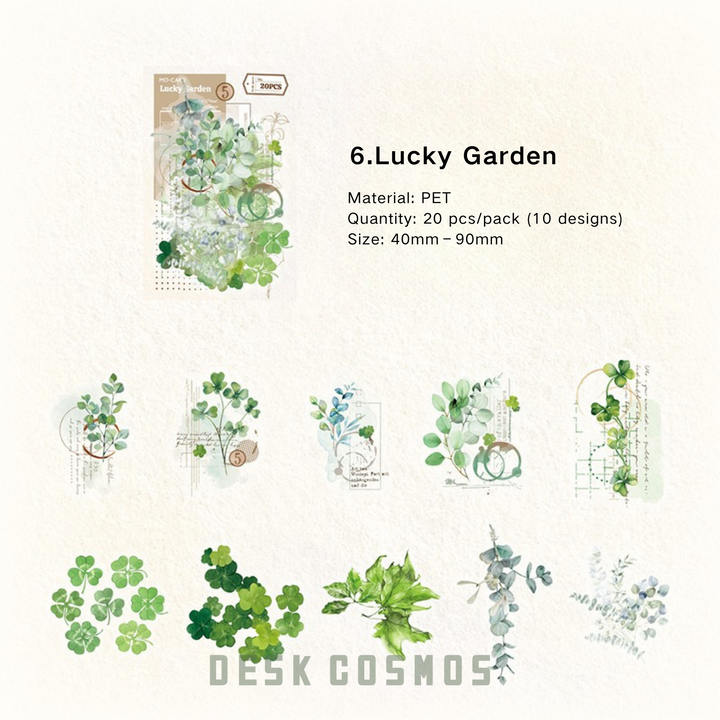 Green Plant Workshop Lucky Garden Plant Stickers DIY Friendly