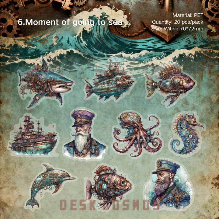 Age of Steam Series Steampunk PET Stickers - Desk Cosmos