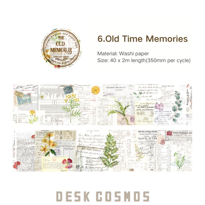 Time Past Series Washi Tape Ideal For Junk Journal Layers