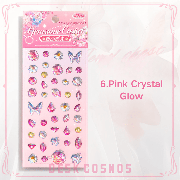 Gem Box Series Pink Crystal Glow Vibrant Ocean Design