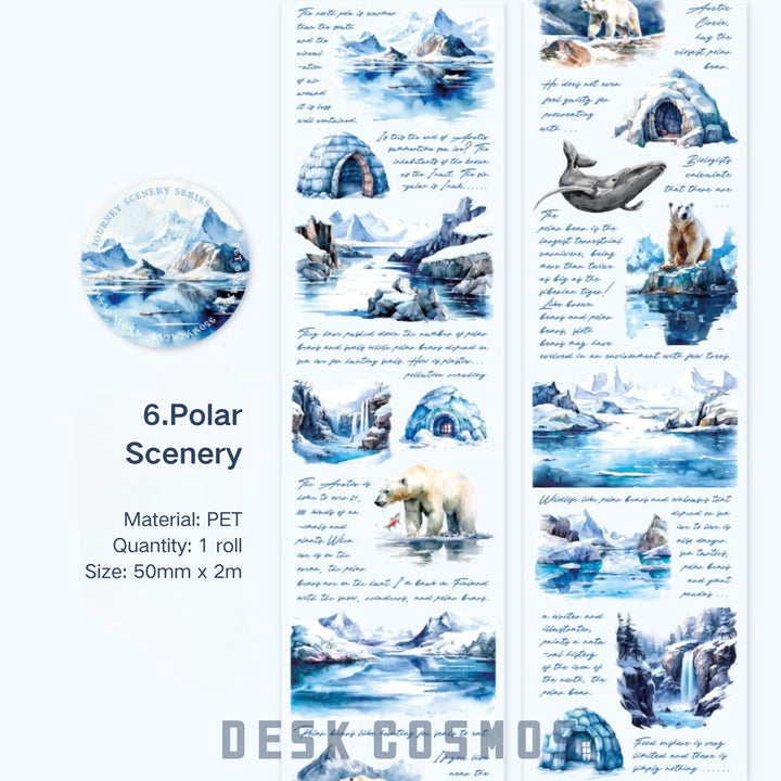 The Scenery of the Journey Polar Landscape Ice World View PET Tape
