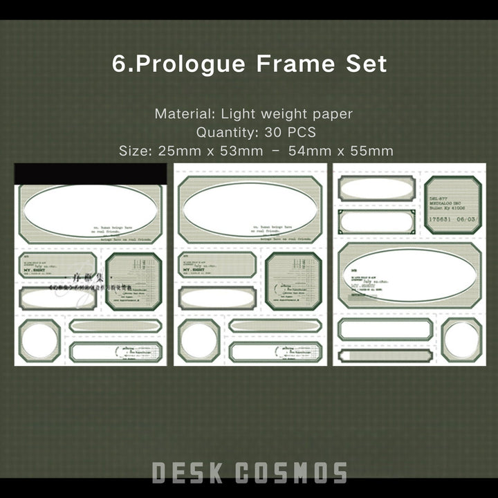 Border Set Prologue Frame Paper for DIY Journaling