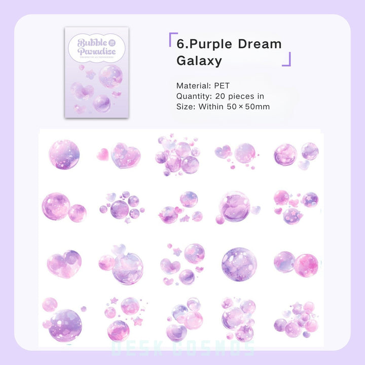 Dream Bubble Series Purple Dream Galaxy magical starry bubble theme