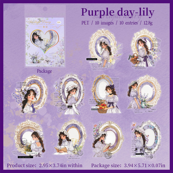 Starlight Diary Girl PET Stickers Scrapbook Lover