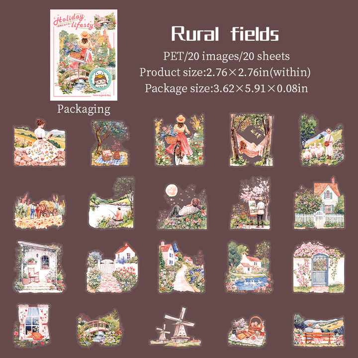 Travel Stickers Holiday Lifestyle PET journaling kit