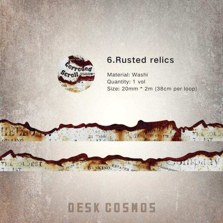 Mottled Century Rusted Relics Antique Scrapbook Stickers