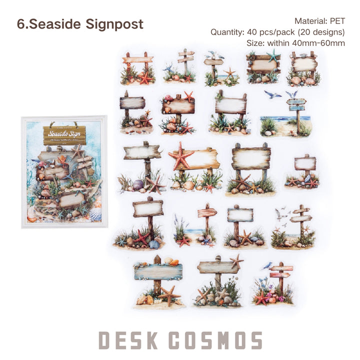 Vintage Signpost PET Stickers For DIY Scrapbooks