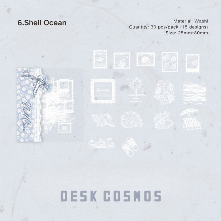 White Mist Stickers Vintage Letters Suitable for Personal Diary