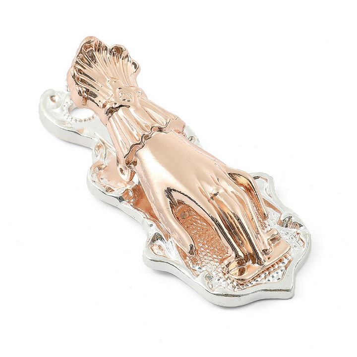 Hand Clip Vintage Planner Binder Silver Rose Gold A Dual Tone Metal Charm