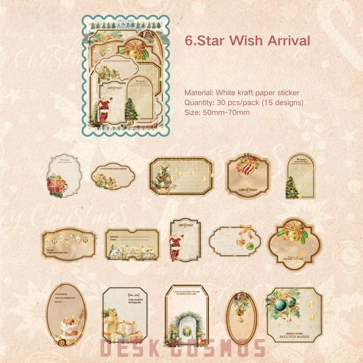 Christmas Confession Series Writing Paper Stickers Holiday Ideal for Scrapbook