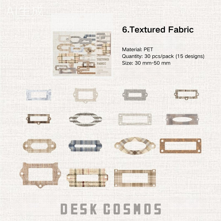 Retro Archive Rusted Metal Cardstock Stickers Suitable For Collage