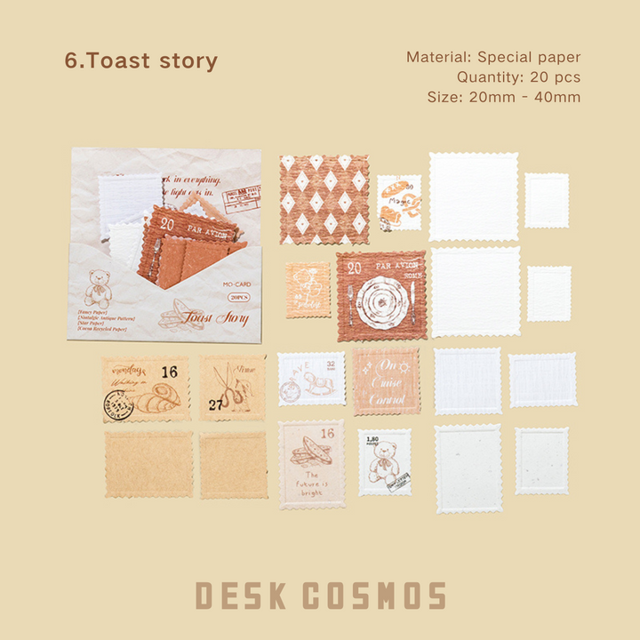 Relief Stickers Paper Stamp Series Decorative Retro Relief Theme