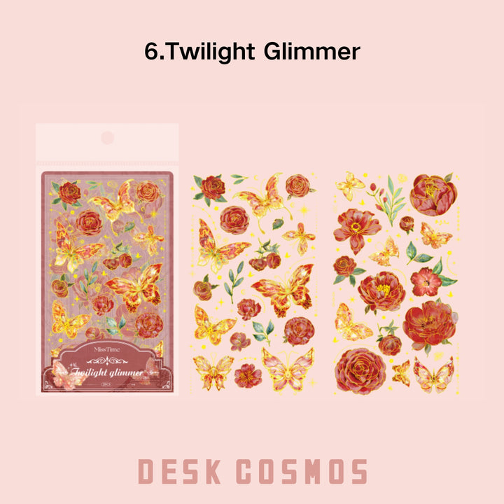 Butterfly dance flying flower Twilight Glimmer magical stickers
