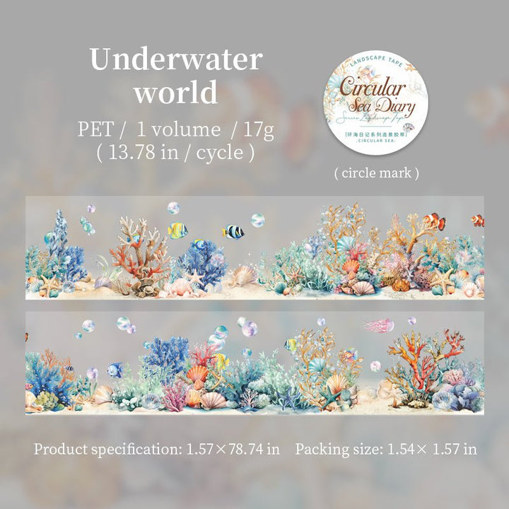 Diary of a Tour Around the Sea PET tape ideal for travel journaling