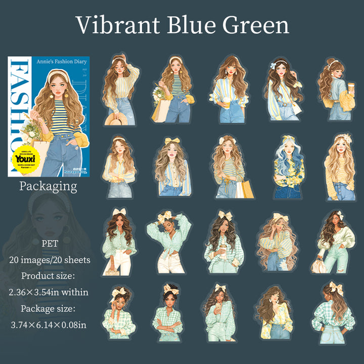 Annie's Fashion Diary Characters DIY Planner Materials
