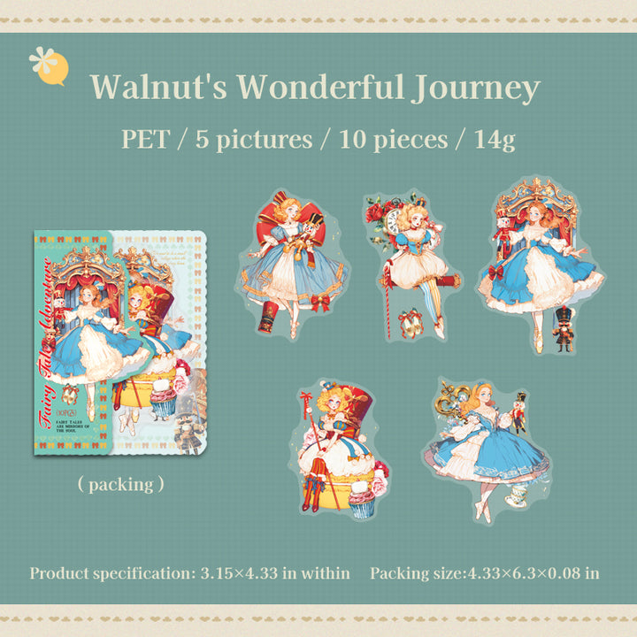 Fairy Tale Adventure PET Stickers Durable Characters Suitable For Scrapbook Lover