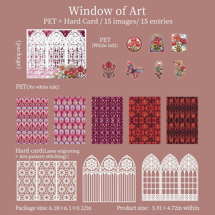 Light Shadow Flower Art Stickers - Desk Cosmos