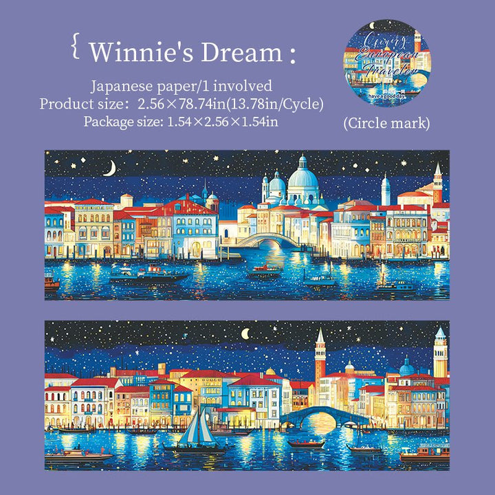 European Traveler Vintage Journal Washi Tapes - Desk Cosmos