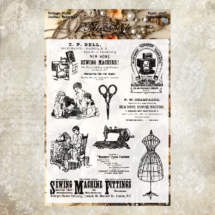 Vintage Life Text Decoration Stamp