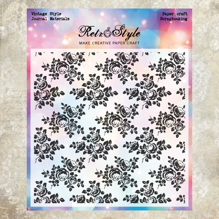 Transparent Stamp Rosewood Pattern Series clear rose texture