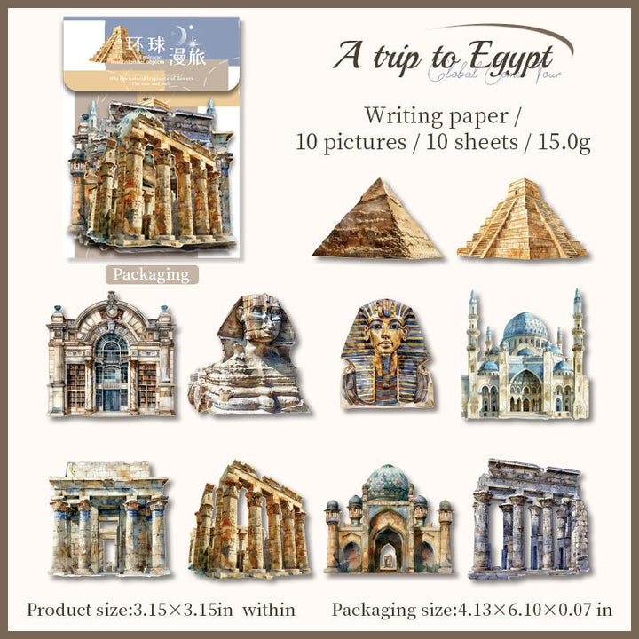 Global Comic Tour Paper Stickers Travel Theme