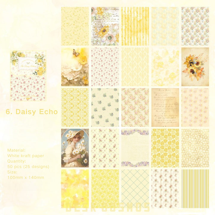 Nature Collage Paper Fresh Breeze flower journal sheet