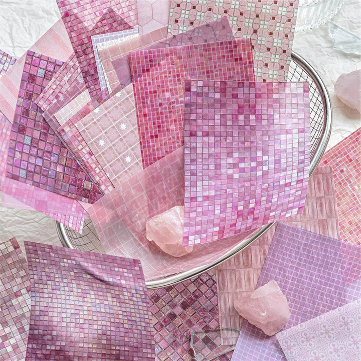 Vintage Mosaic Tile Vellum Paper - Desk Cosmos